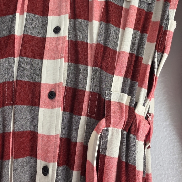 Rag & Bone Red and Black Checkered Mini Dress. - Picture 10 of 12